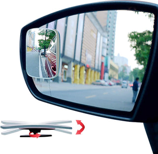 Ampper Blind Spot, 2" Round HD Glass Convex Rear View Mirror | Car | Pack of 2