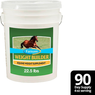 Farnam Weight Builder Horse Weight Supplement, Helps Maintain Optimal Weight and Body Condition with no Sugar Added, 7.5 pounds, 30 Day Supply