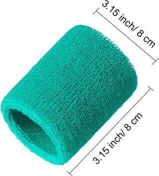 6 Pack Wrist Sweatbands Tennis Wrist Bands Absorbent Sweatbands for Football Basketball Running Athletic Sports and Working Out