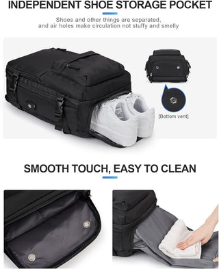 Dorany Extra Large Travel Backpack for Women as Person Item Flight Approved, 40L Carry On Backpack, 17 Inch Laptop Backpack, Waterproof Backpack, Hiking Backpack, School Bag