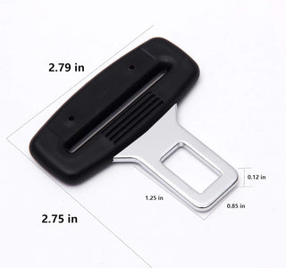 WedFeir 4pcs Car Seat Belt Clips, Car Seat Belt Insert Metal Tongue, Seat Safety Belt Buckle Auto Metal Seat Belt Clip, Universal for Most Vehicle. (Black)
