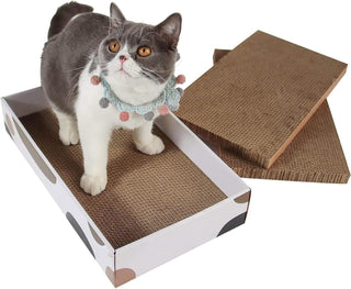 Mumoo Bear Cat Scratching Board Lounger Sofa Bed, Reversible Pads - Premium Cardboard Construction