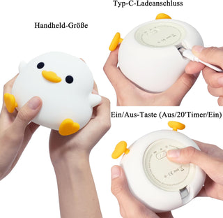 OkiyiD Duck Night Light, Cute Duck Gifts for Girl, Duck Lamp Gifts Dorm Decor Lamp for Nursery, ABS+SIL, Touch Control, Portable and Rechargeable Dimmable, Birthday Gifts for Boys Girls (DoDo Duck)