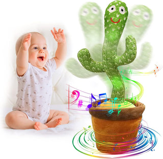 seOSTO Talking Dancing Cactus Plush Toy, Dancing Cactus Toy, Electronic Plush Doll Gifts for International Children's Day Gifts