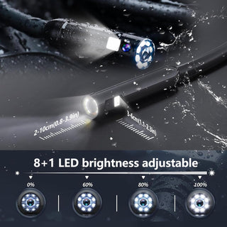 BOGYKIK Endoscope,Inspection Camera with 16.4FT, Endoscope Camera with Light,1920P HD Borescope with 9 LED Lights, inspection camera,Endoscope Semi-Rigid Snake Camera, endoscope 7.9mm IP67 Waterproof