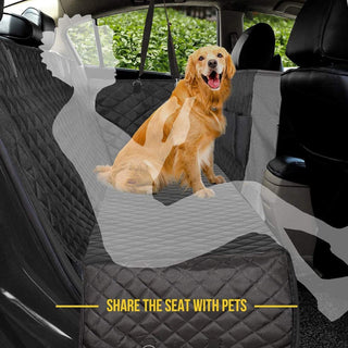 Beauenty Dog Car Seat Cover, Waterproof and Scratchproof Dog Cover for Car Backseat, Nonslip Pet Car Seat with Mesh Window, Durable Dog Hammock with Side Flaps for Cars, Trucks and SUV (A)