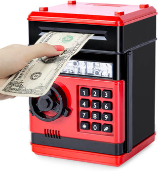 Refasy Piggy Bank for Girls 4-11 Years Old,Refasy Kids Safe Bank for Boys Christmas Birthday Gifts Toy for Kids Electronic ATM Money Bank for Adults Money Saving Box Safe Coin Bank Toy Kids Toys Pink