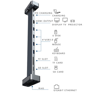 Multifunctional Docking Station Bracket Converter Projector Network Cable Splitter
