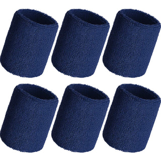 6 Pack Wrist Sweatbands Tennis Wrist Bands Absorbent Sweatbands for Football Basketball Running Athletic Sports and Working Out