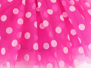 WonderBabe Girl Costume Polka Dots Tulle Tutu Dresses Princess Fancy Dress Up Halloween Birthday Party Dress with Ears Headband