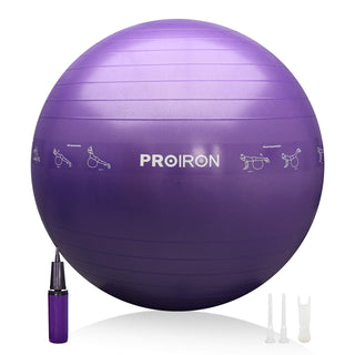 PROIRON Yoga Ball Anti-Burst Exercise Ball Chair with Quick Pump Slip Resistant Gym Ball Supports 500KG Balance Ball for Pilates Yoga Birthing Pregnancy Stability Gym Workout Training