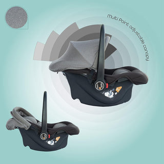 MOON Bibo Infant/Baby/Kids Travel Car Seat With Full Body Support CUShion Rear Facing_Seat Carry Cot AdjUStable Canopy Suitable For 0 Months+0 13 Kg Brown