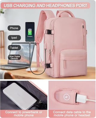 Dorany Extra Large Travel Backpack for Women as Person Item Flight Approved, 40L Carry On Backpack, 17 Inch Laptop Backpack, Waterproof Backpack, Hiking Backpack, School Bag
