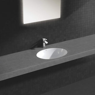 GROHE BauLoop Single Lever Basin Mixer | S-Size | With Plastic Pop-Up Waste Set | Water Saving Bathroom Tap | Bathroom Fixtures | Chrome | 23335000