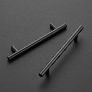 Home Expert 10 Pack 7.38'' Matte Black Cabinet Pulls Stainless Steel Cabinet Handles 7-3/8 inch Length Matte Black Drawer Pulls 5 inch Hole Center Kitchen Drawer Pulls