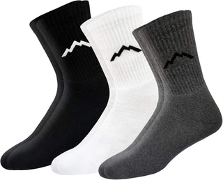 Ranger Sport Men's Heavy Duty Cotton Crew Athletic Socks, Pack of 3