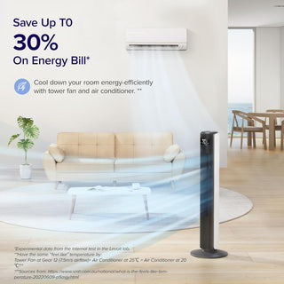 LEVOIT Tower Fan for Large Bedroom 42 Inch, 7.5m/s Powerful Electric Cooling Fan with Remote, 25 dB Quiet 90° Oscillating Bladeless Fan, 12 Speeds, 4 Modes, 12H Timer, Standing Fan for Home Office