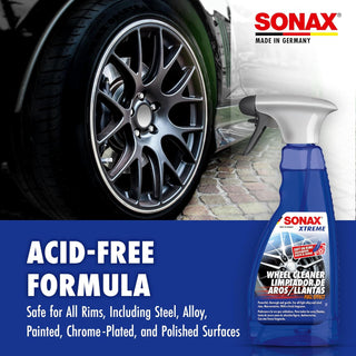 Sonax Xtreme Wheel Cleaner - 500mL Acid-Free Car Rim Cleaner for Steel, Alloy, Chrome Wheels with Citrus Scent