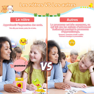 Talking Flash Cards Learning Toys for Toddlers 1-6 Year Old,British English, 224 Words, Audible Educational Toys, Preschool Learning Resource Electronic Interactive Toy Birthday Gifts for Kids-Pink