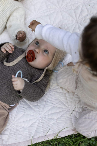 Bibs Pacifier Size 1 - Baby 0-6M (2pcs) - Ivory/Blush