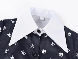 AmzBarley Girls Addams Costume Little Kids Addams Family Dress Up for Halloween Cosplay Birthday Party