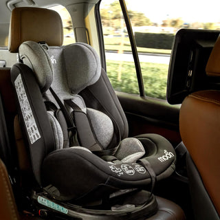 MOON Rover Car Seat – Baby Travel Gear Group 0-1-2-3 360 Degree Carrier w/Isofix 0-12yr Safety Products Rear & Forward Convertible Accessories - Grey