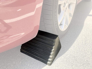 Maxxhaul 70472 Solid Rubber Heavy Duty Black Wheel Chock 2-Pack, 8" X 4" X 6"