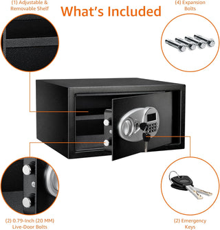 Amazon Basics Electronic Security Safe 14 L, Black