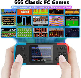 TDOO Handheld Games for Kids Adults, Portable Retro Games Console Built in 666 Classic Electronic Video Games Player with TV Output - Travel Games for Birthday Xmas Gift
