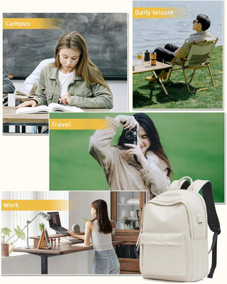 VECAVE Lightweight Casual Laptop Backpack Purse for Women,Travel Backpack with laptop compartment