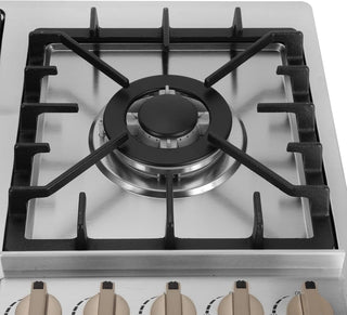 Olsenmark 5-in-1 Stainless Steel Gas Hob- OMK7034, 5 Burners, Stove with Auto Impulse Ignition, Triple Ring, Rapid, Semi-Rapid and Auxiliary Burners
