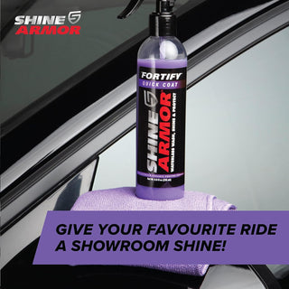 Shine Armor Fortify Quick Coat ââ‚¬â€œ Ceramic Coating - Car Wax Spray - Waterless Car Wash & Wax - Hydrophobic Top Coat Polish & Polymer Paint Sealant Protection