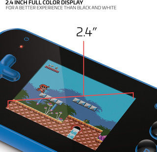 My Arcade Gamer V Portable - Handheld Gaming System - 220 Retro Style Games - Lightweight Compact Size - Battery Powered - Full Color Display - Volume Buttons - Blue