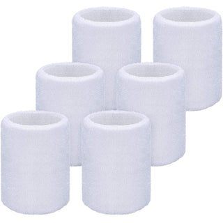 6 Pack Wrist Sweatbands Tennis Wrist Bands Absorbent Sweatbands for Football Basketball Running Athletic Sports and Working Out