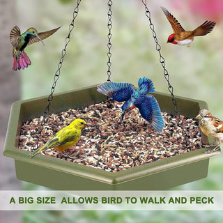 TOYBY Hanging Bird Bath Hanging Bird-Feederm, 2 in 1 Hanging Bird Feeder & Bird Bath for Outside,Bird Feeder Plate Hanging Tray Bird Bath Tray Hanging Bird Water or Bird Seed hanging bird baths