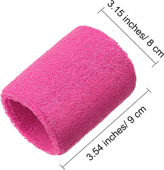 6 Pack Wrist Sweatbands Tennis Wrist Bands Absorbent Sweatbands for Football Basketball Running Athletic Sports and Working Out
