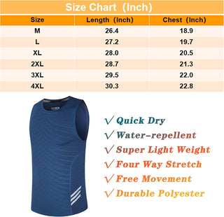 Rldym Men's Sleeveless Sports Undershirt Quick Dry Muscle Tank Tops Base Layer Vests Breathable Sport Clothing for Cycling Running Jogging Gym Vest