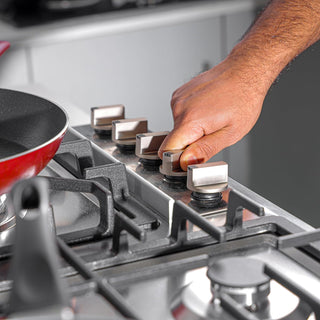 Olsenmark 5-in-1 Stainless Steel Gas Hob- OMK7034, 5 Burners, Stove with Auto Impulse Ignition, Triple Ring, Rapid, Semi-Rapid and Auxiliary Burners