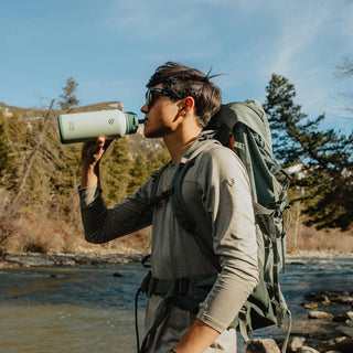 bottlebottle BOTTLE BOTTLE 32oz Insulated Water Bottle Stainless Steel Sport Water Bottle with Straw Dual-use Lid Design for Gym with Pill Box (green)