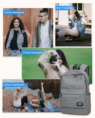 VECAVE Lightweight Casual Laptop Backpack Purse for Women,Travel Backpack with laptop compartment