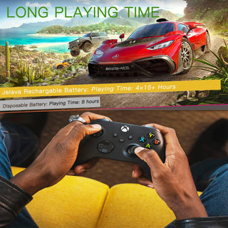 4 x 1100mAh Rechargeable Controller Battery Packs Compatible with Xbox Series X/Xbox Series S/Xbox One/Xbox One S/X/Elite Controller, 4 Slot Battery Station and Charging Station for Controllers