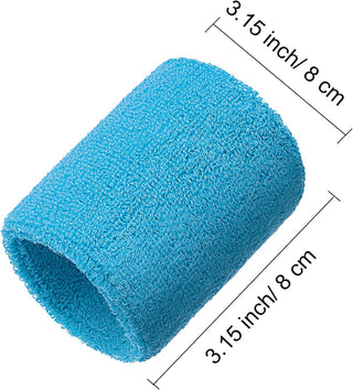 6 Pack Wrist Sweatbands Tennis Wrist Bands Absorbent Sweatbands for Football Basketball Running Athletic Sports and Working Out