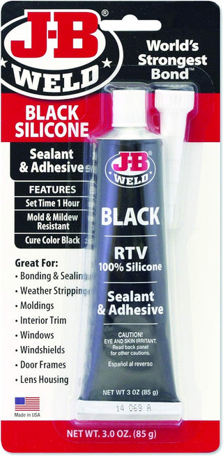 J-B Weld 31319 Black RTV Silicone Sealant and Adhesive - 3 oz.