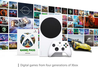Xbox Series S – Starter Bundle + 3 Months of Game Pass Ultimate + 1 Year Manufacturer Warranty