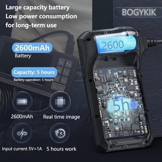 BOGYKIK Endoscope,Inspection Camera with 16.4FT, Endoscope Camera with Light,1920P HD Borescope with 9 LED Lights, inspection camera,Endoscope Semi-Rigid Snake Camera, endoscope 7.9mm IP67 Waterproof