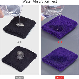 6 Pack Wrist Sweatbands Tennis Wrist Bands Absorbent Sweatbands for Football Basketball Running Athletic Sports and Working Out