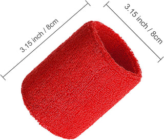 6 Pack Wrist Sweatbands Tennis Wrist Bands Absorbent Sweatbands for Football Basketball Running Athletic Sports and Working Out