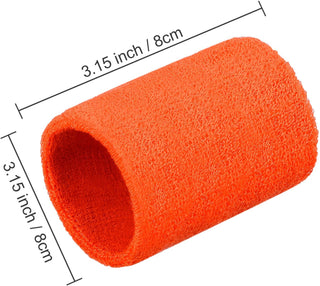 6 Pack Wrist Sweatbands Tennis Wrist Bands Absorbent Sweatbands for Football Basketball Running Athletic Sports and Working Out