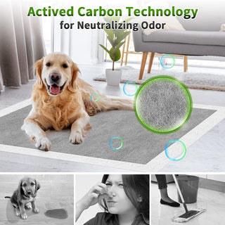 Mumoo Bear Pet Training Pads Super Absorbent Puppy Pads Anti Slip Toilet Pee Mat, Leak Proof & Quick Dry Pet Pads for Dogs Cats Rabbits Pets (40 PACK-60 * 60CM)