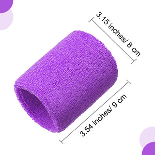 6 Pack Wrist Sweatbands Tennis Wrist Bands Absorbent Sweatbands for Football Basketball Running Athletic Sports and Working Out